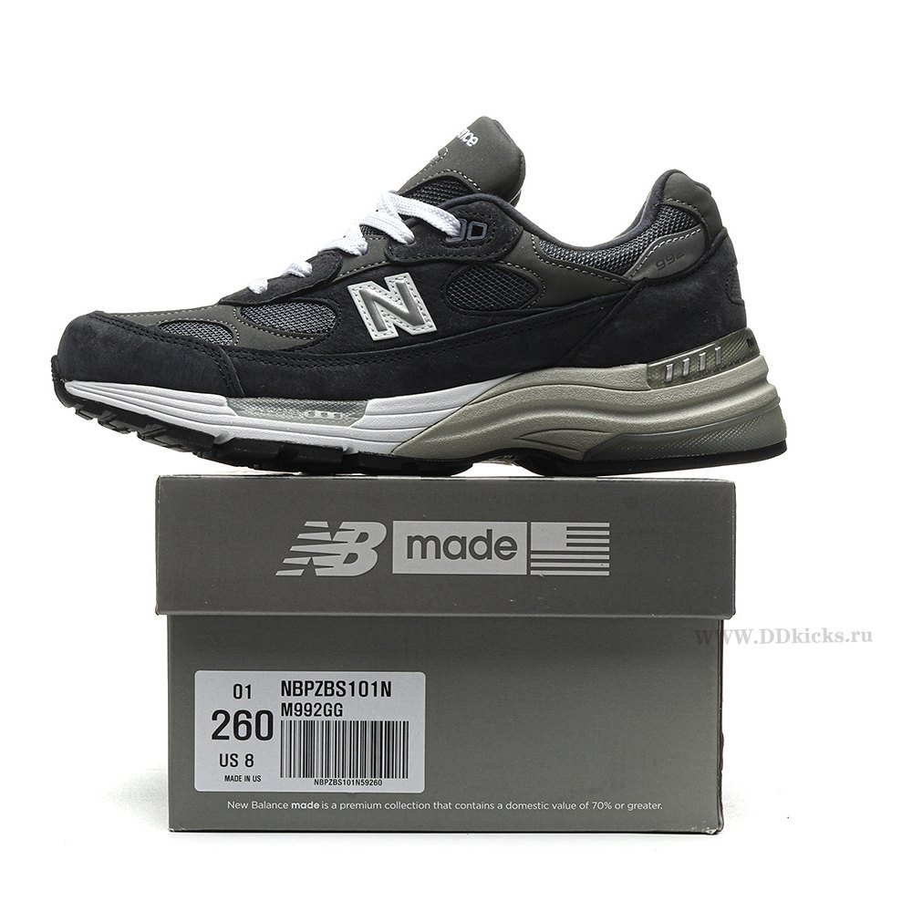 DD New Balance 992 Navy Grey