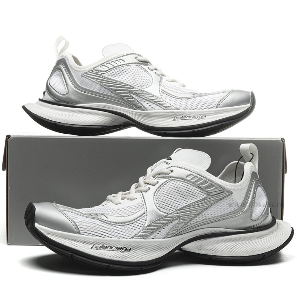 DD Bal*nc1aga Circuit Sneaker White/Silver