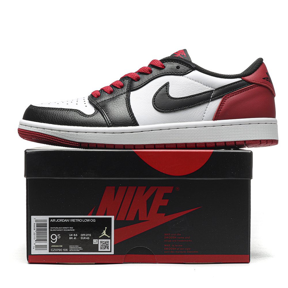 DD  Jordan 1 Retro Low OG Black Toe-CZ0790 106