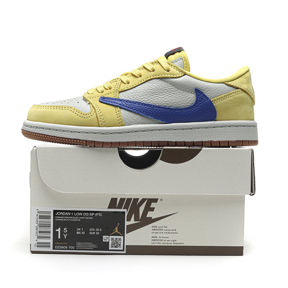 DD Jordan 1 Retro Low OG SP Travis Scott Canary (PS)-DZ5909 700