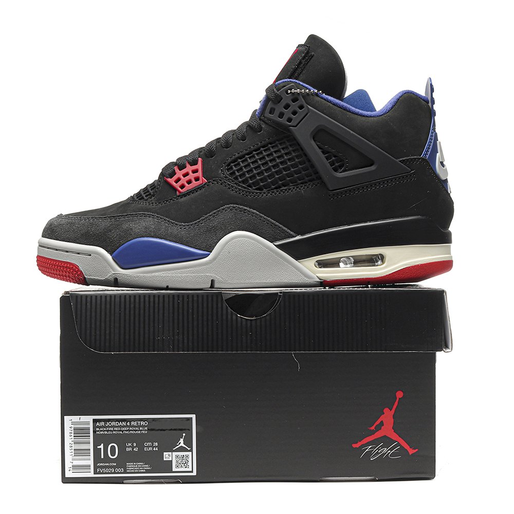 DD Jordan 4 Retro Rare Air "Laser"Black Red Blue