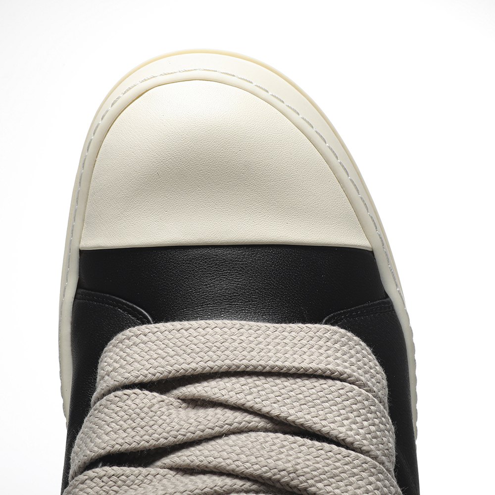 DD Rick 0wens Jumbo Lace Padded Sneaks Low Black Milk-RU02C7893 LLPW2