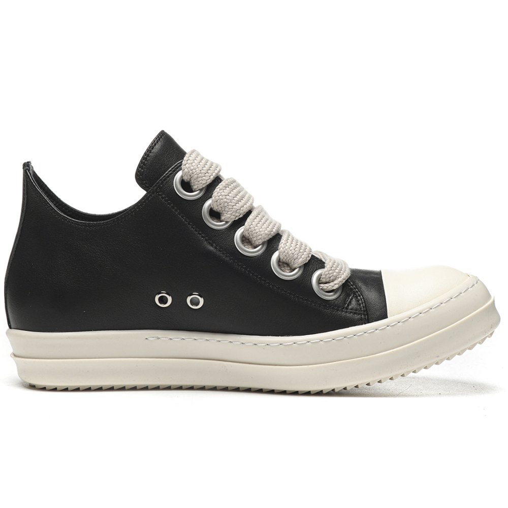 DD Rick 0wens Lido High Sneaks Black Milk  Canvas Boots -RR01C4892 LPOW2