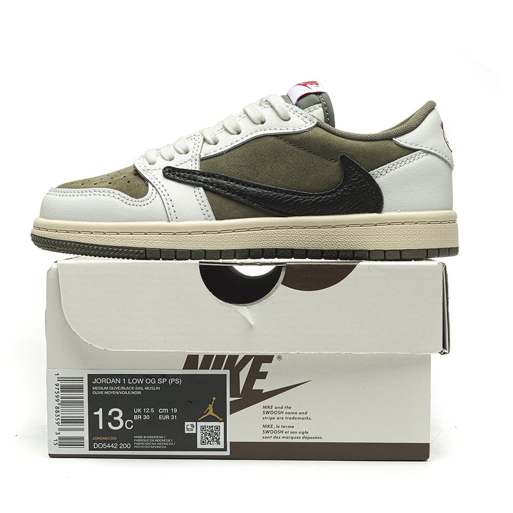 DD Jordan 1 Retro Low OG SP Travis Scott Medium Olive (PS)