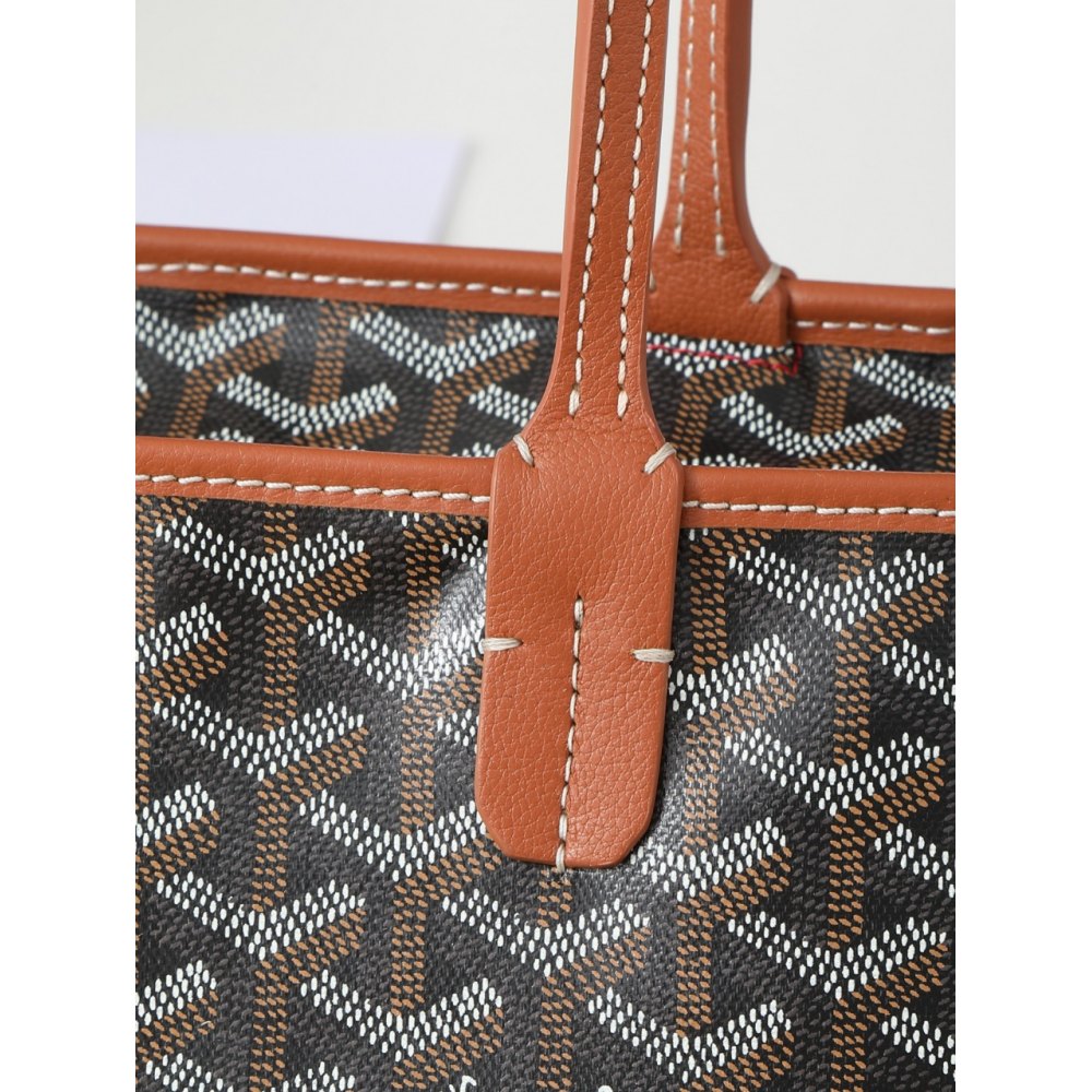 dd g0yard saint L**is pm bag black & tan 28*20*20cm