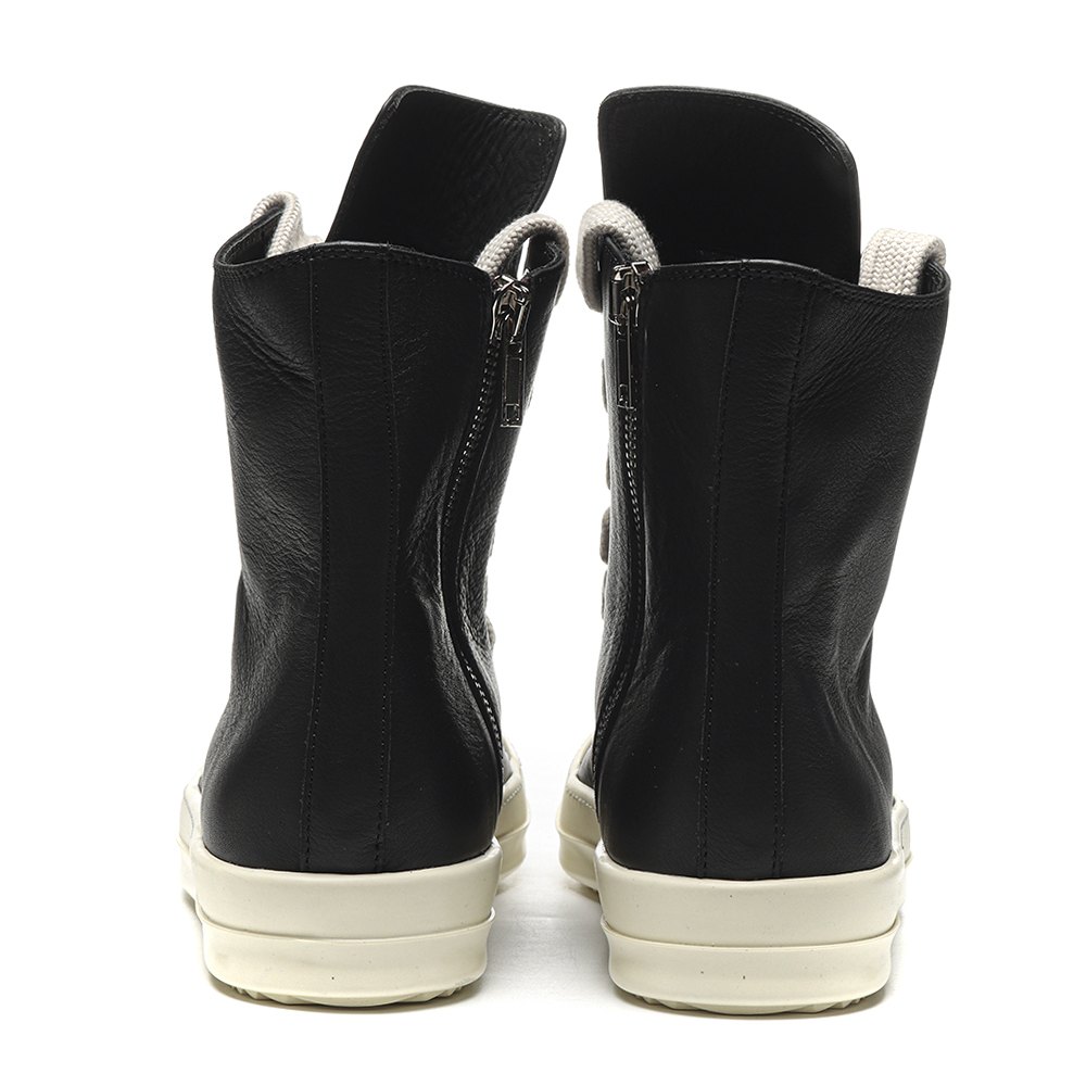 DD Rick 0wens Lido High Sneaks Black Milk  Canvas Boots -RR01C4892 LPOW2