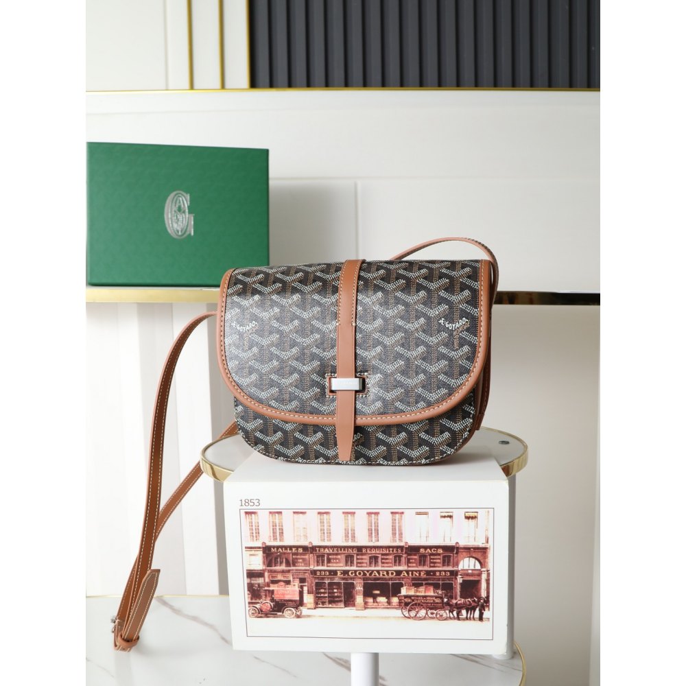 DD G0yard Belvedere MM Bag Black & Tan 28*20*10cm