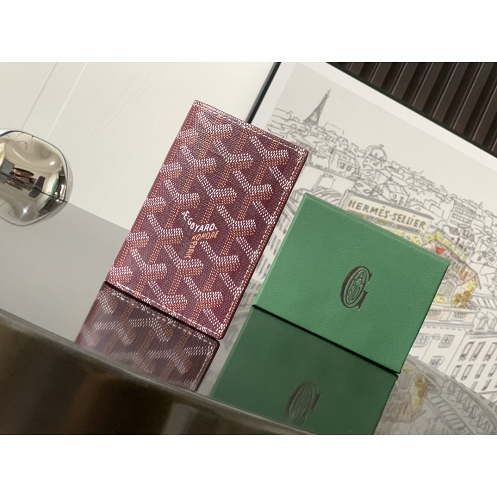 DD G0yard Saint-Pierre Card Wallet Burgundy 11cm*1.5cm*7.5cm