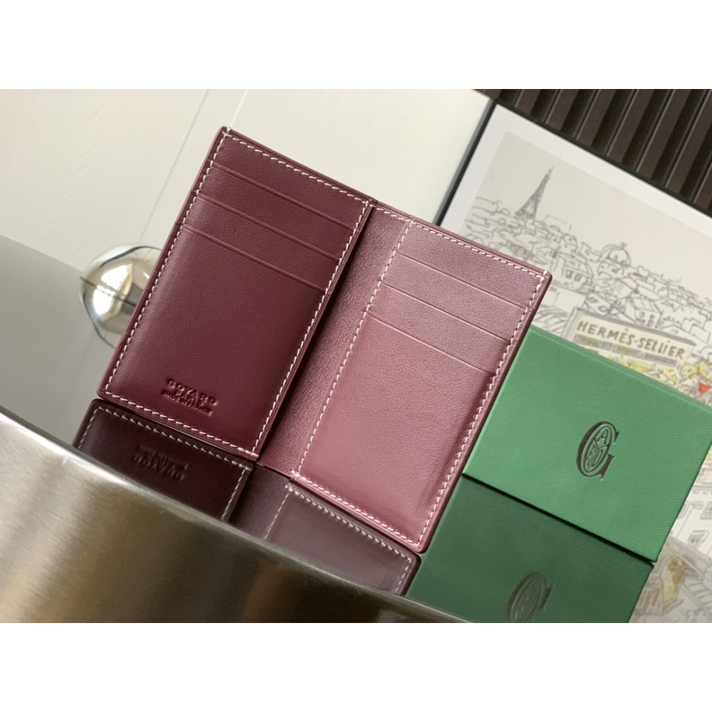 DD G0yard Saint-Pierre Card Wallet Burgundy 11cm*1.5cm*7.5cm