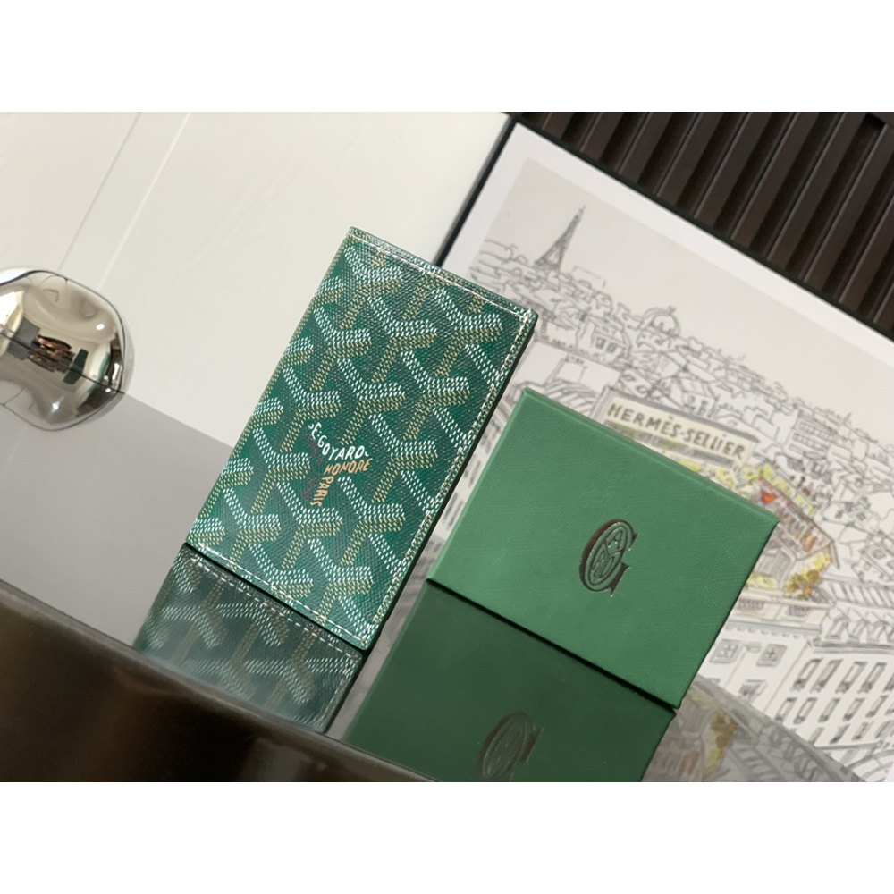DD G0yard Saint-Pierre Card Wallet Green 11cm*1.5cm*7.5cm