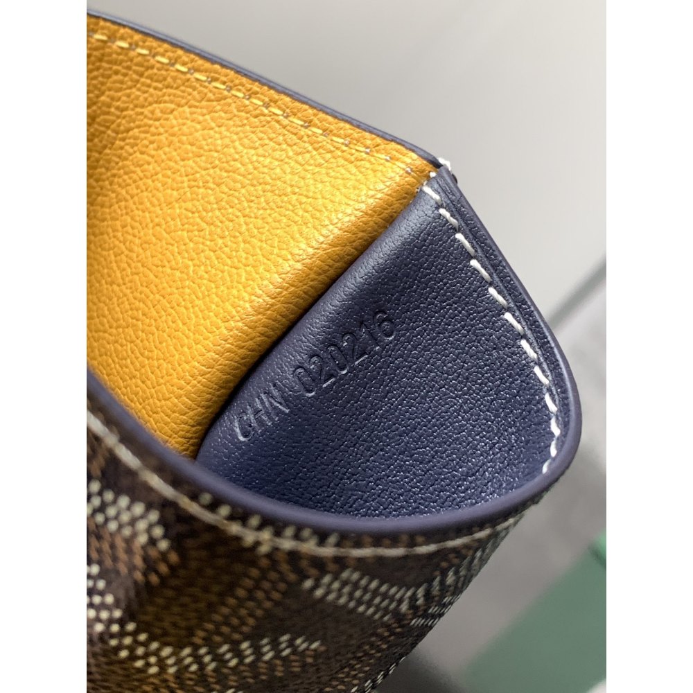 DD G0yard Saint-Pierre Card Wallet Navy Blue 11cm*1.5cm*7.5cm