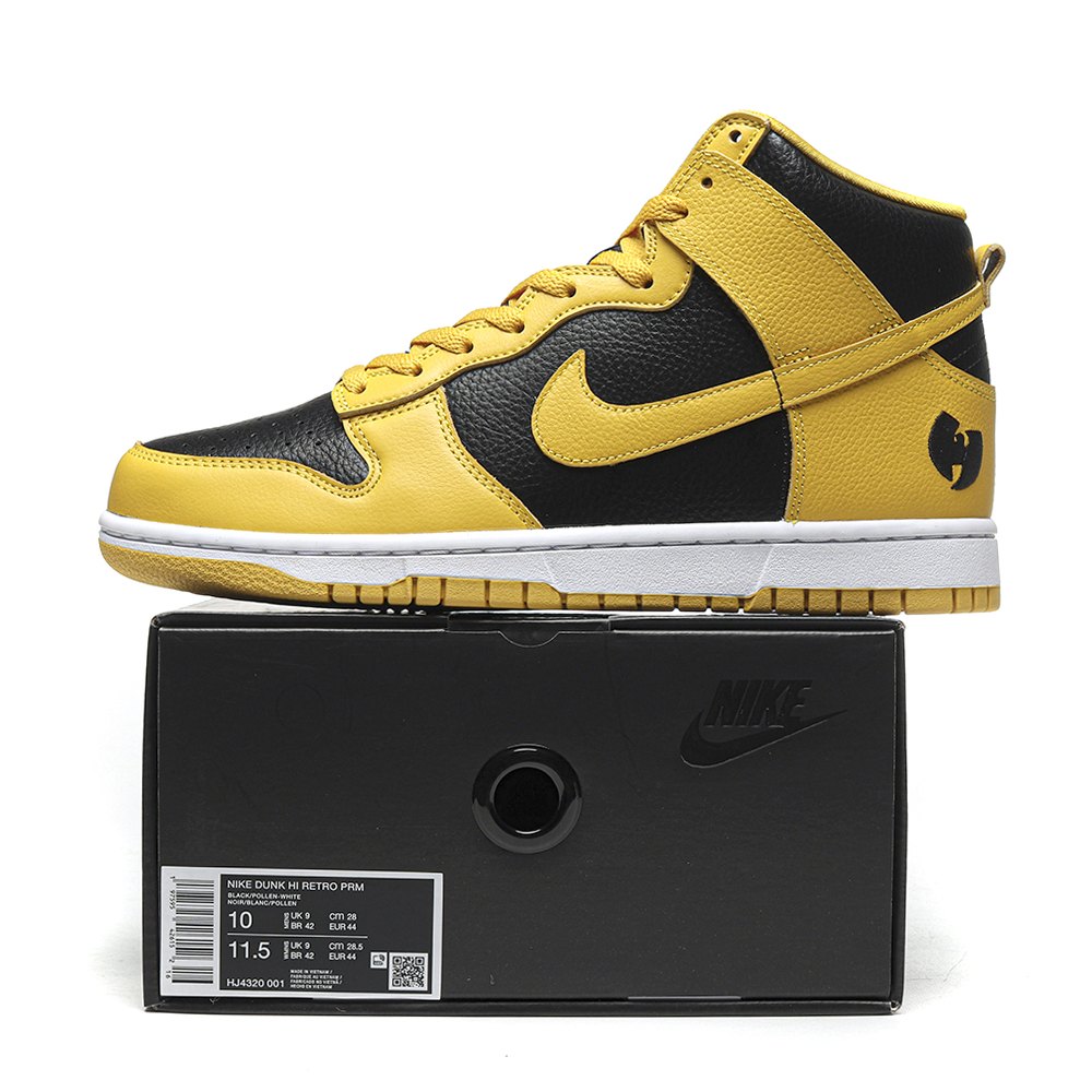 DD Nike Dunk High Wu-Tang (2024)  BLACK/POLLEN/WHITE