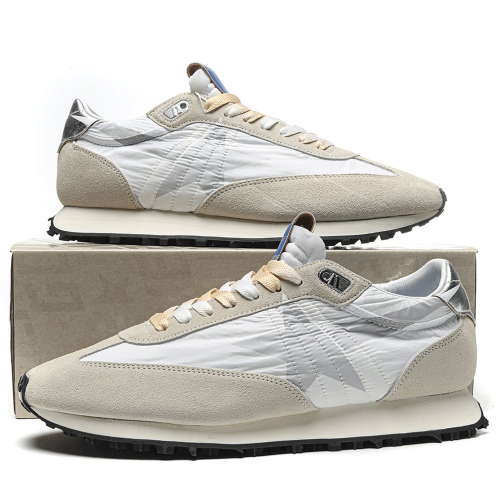 DD Golden Goose Marathon With White Nylon Upper And Silver Star