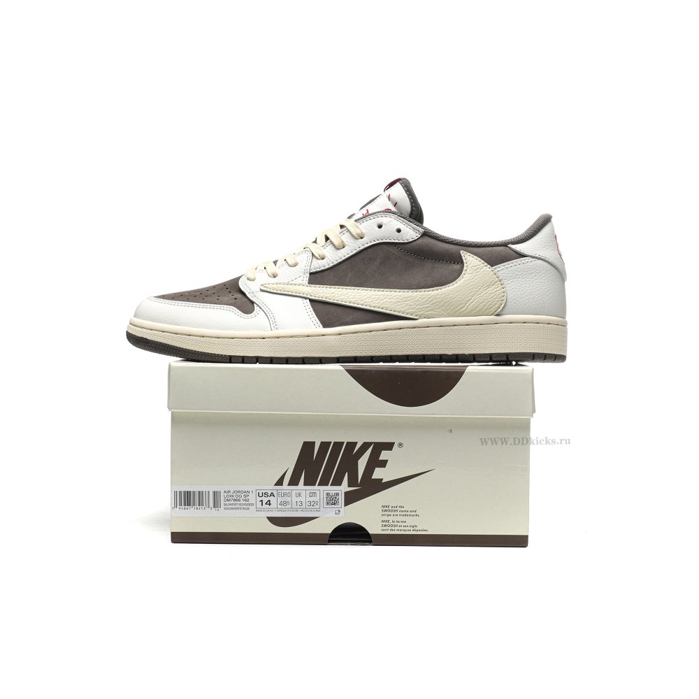 Size 14  Jordan 1 Retro Low OG SP Travis Scott Reverse Mocha