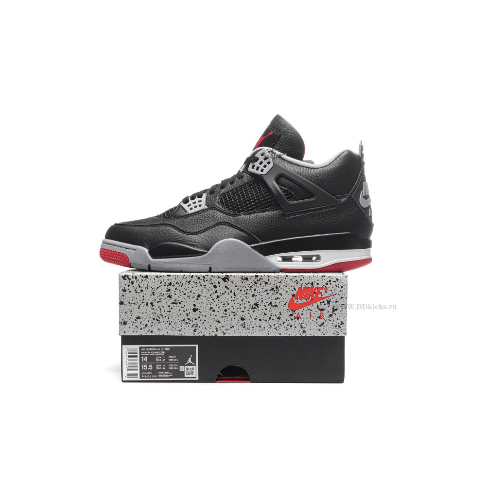 Size 14  Jordan 4 Retro Bred Reimagined