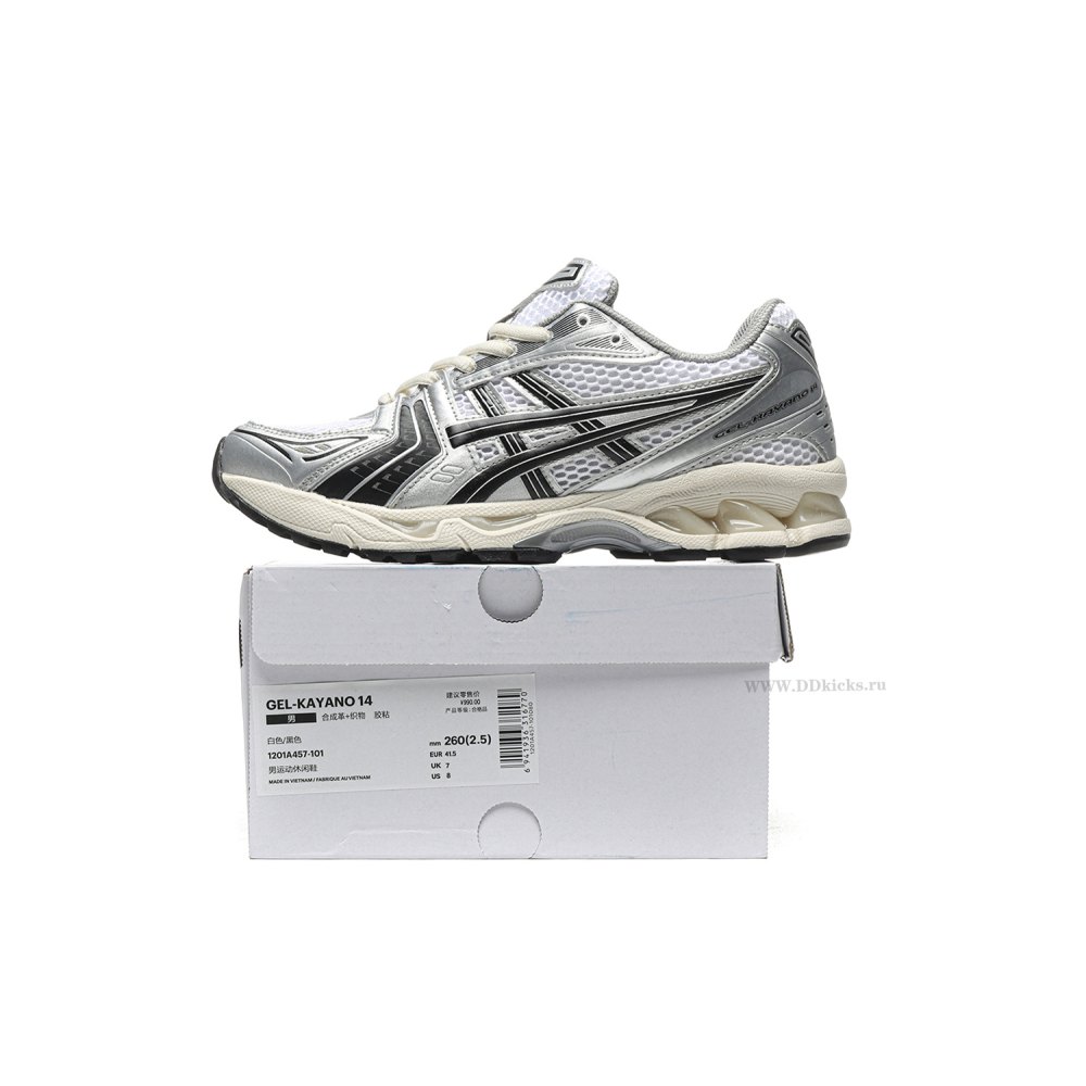 dd As*ic*s gel-kayano 14 white midnight (women's)